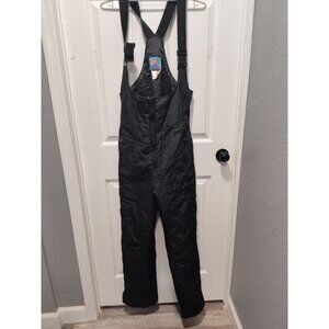 Black Bear Bib Overalls Ski Snow Pants Black Insulated LARGE‎ Regular Unisex